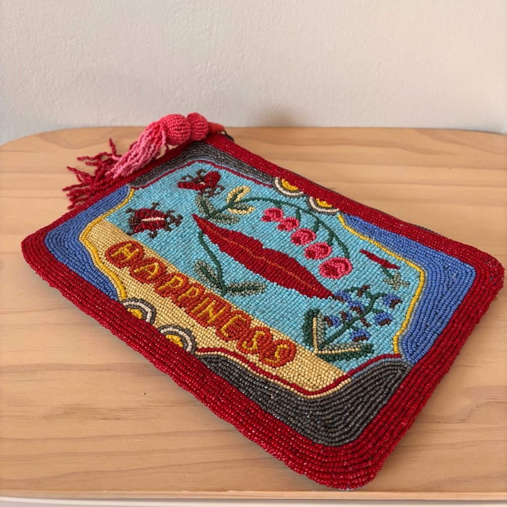 Nathalie L’ete Beaded Evening Bag ‘Happiness’